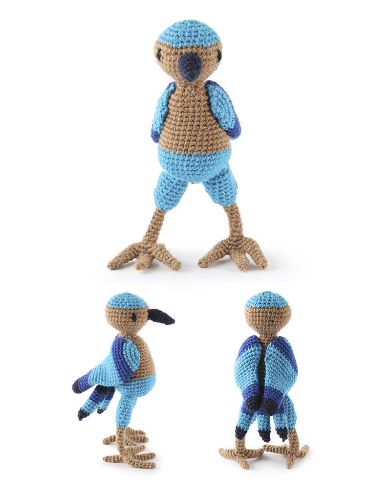toft ed's animal Azula the Indian Roller Bird amigurumi crochet